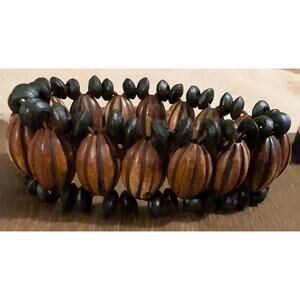 BUNDLE ONLY Vintage Beads Beaded Bracelet Stretch & Free Carved Looking One‎